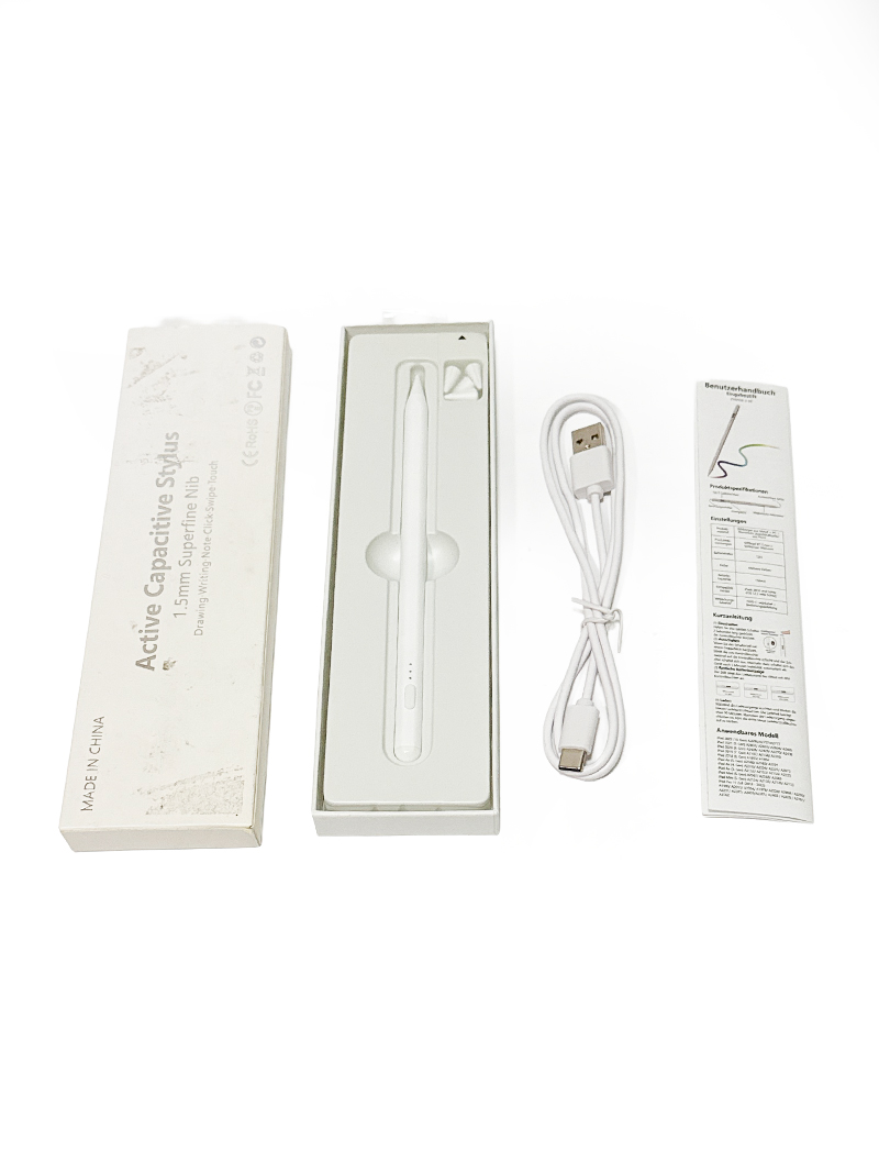 ipad 専用 タッチペン 充電式 type-C 1.5mm タイプC スライタスペン 細型 交換用芯付き