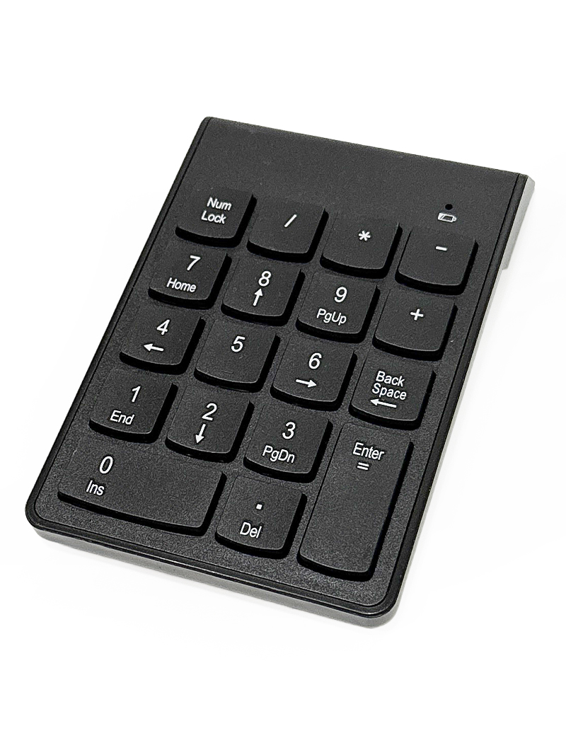 ワイヤレス テンキーパッド 無線 18キー Bluetooth 1000万回高耐久 小型 持ち運び便利 コンパクト 乾電池式