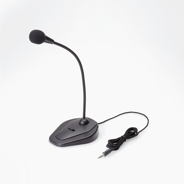 エレコム Elecom スタンドマイク ミュートボタン付き HS-MC05BK オンラインゲームやビデオ会議の音声チャットに最適