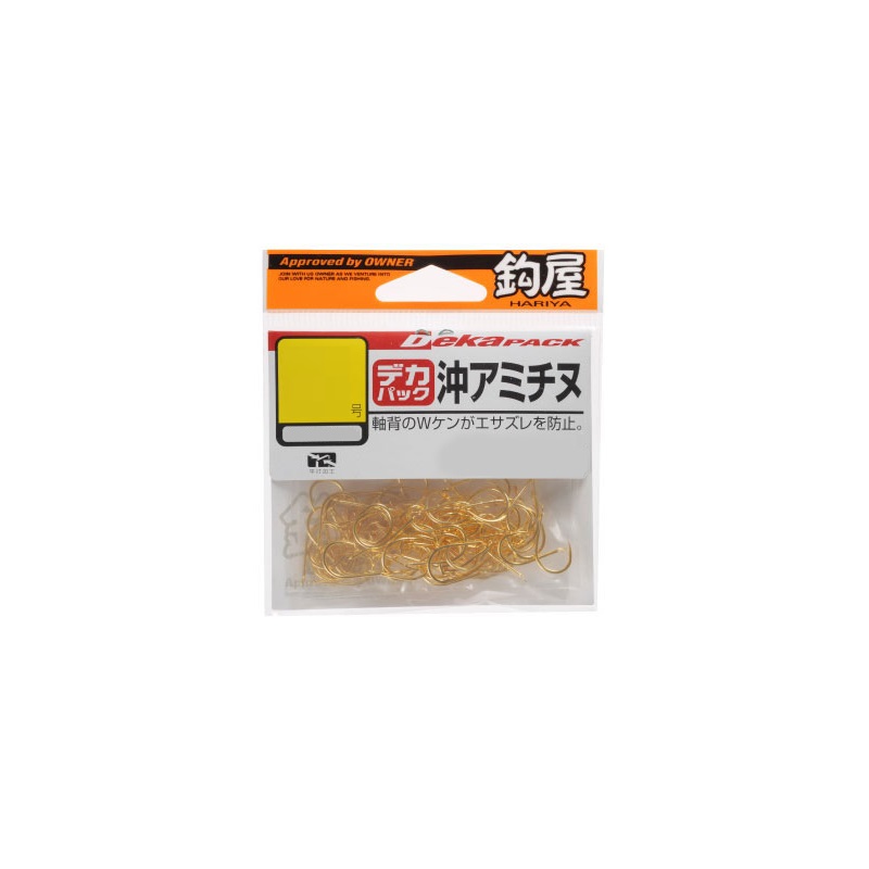鈎の軸の外側にケンがダブルに出ており、オキアミが外れにくい。OWNERオーナー 11348 OH 鈎屋 沖アミチヌ (Ｗケン付・ヒネリなし) ●品 番：11348●形 態：バラ●号数：1