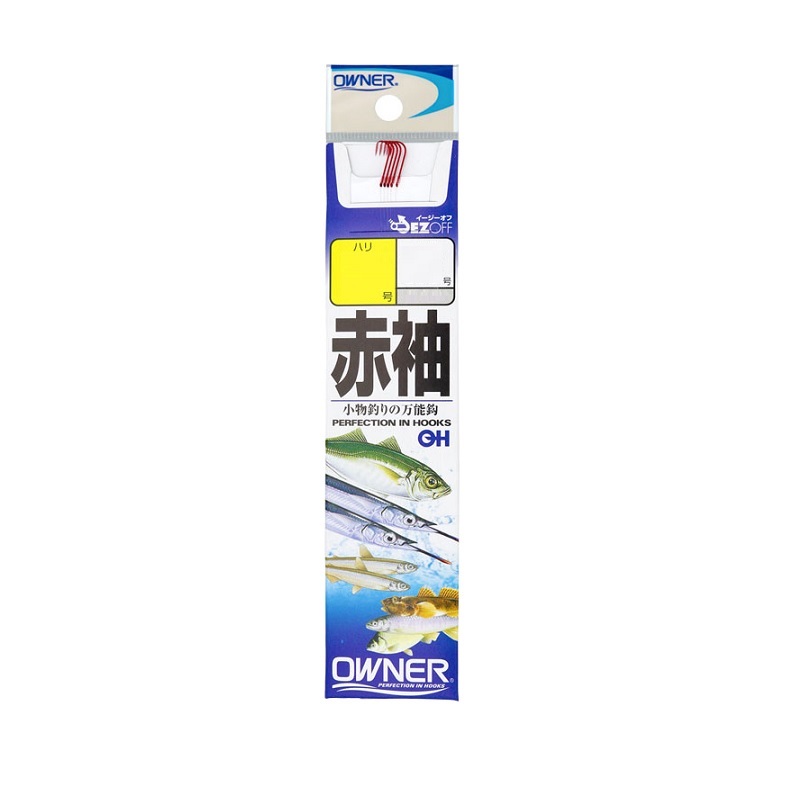 小物釣りの万能鈎。OWNERオーナー OH 赤袖●品 番：20286（20286）●形 態：糸付●号数：5-0.8●ハリス号数：0.8