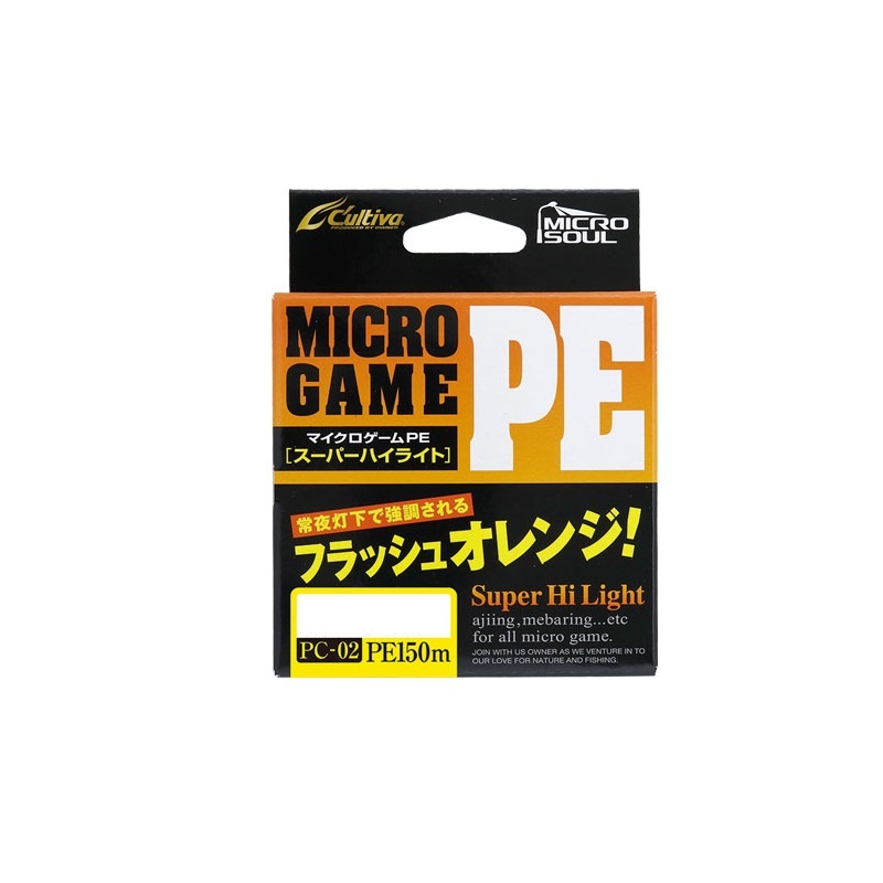 好評のマイクロゲームPEがより機能的にバージョンアップ！常夜灯下・暗闇でラインが強調され視認性抜群「フラッシュオレンジ」● 150mの十分な糸巻量● 0.15号からの超細号数のラインナップ● 4本組で