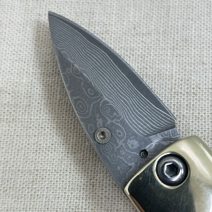 光 ヒカリ ダマスカス ダマスカス鋼 damascus 積層鋼 マウス カラビナ