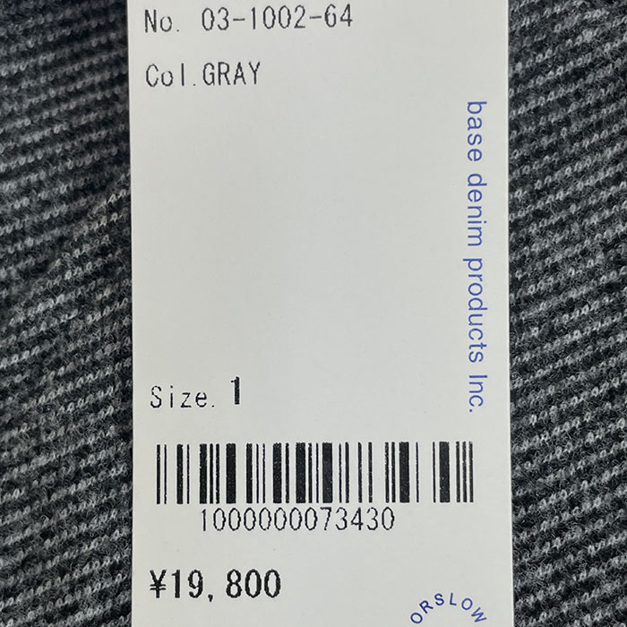 オアスロウ orSlow【SALE】 03-1002-64 NEW YORKER BY LIKE