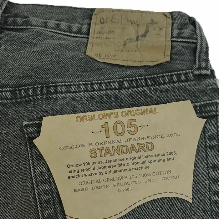 orslow オアスロウ 90s 5POCKET ブラックデニム ストーンウォッシュ