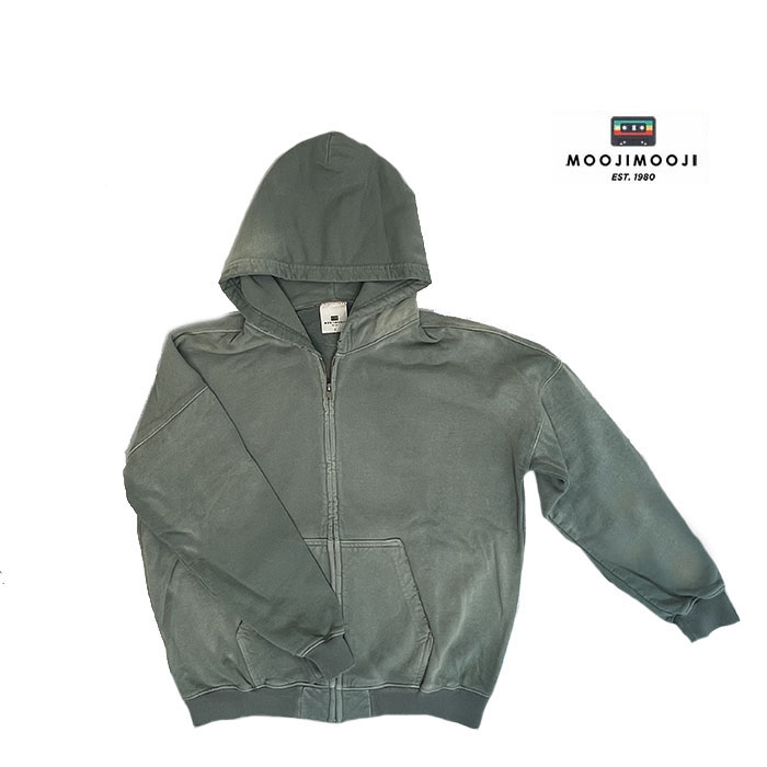 MoojiMooji ムージームージー Oversized Zip Up Hoodie Aged オーバー