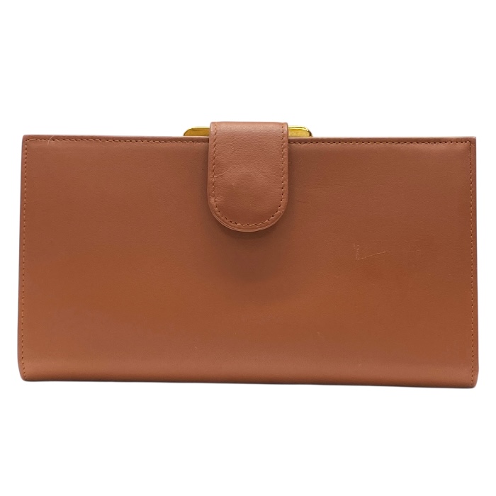 コーチ 三つ折り がま口 長財布 財布 ロングウォレット ロゴ レザー ブラウン ゴールド COACH レディース 人気 定番 上品 高級感 収納力