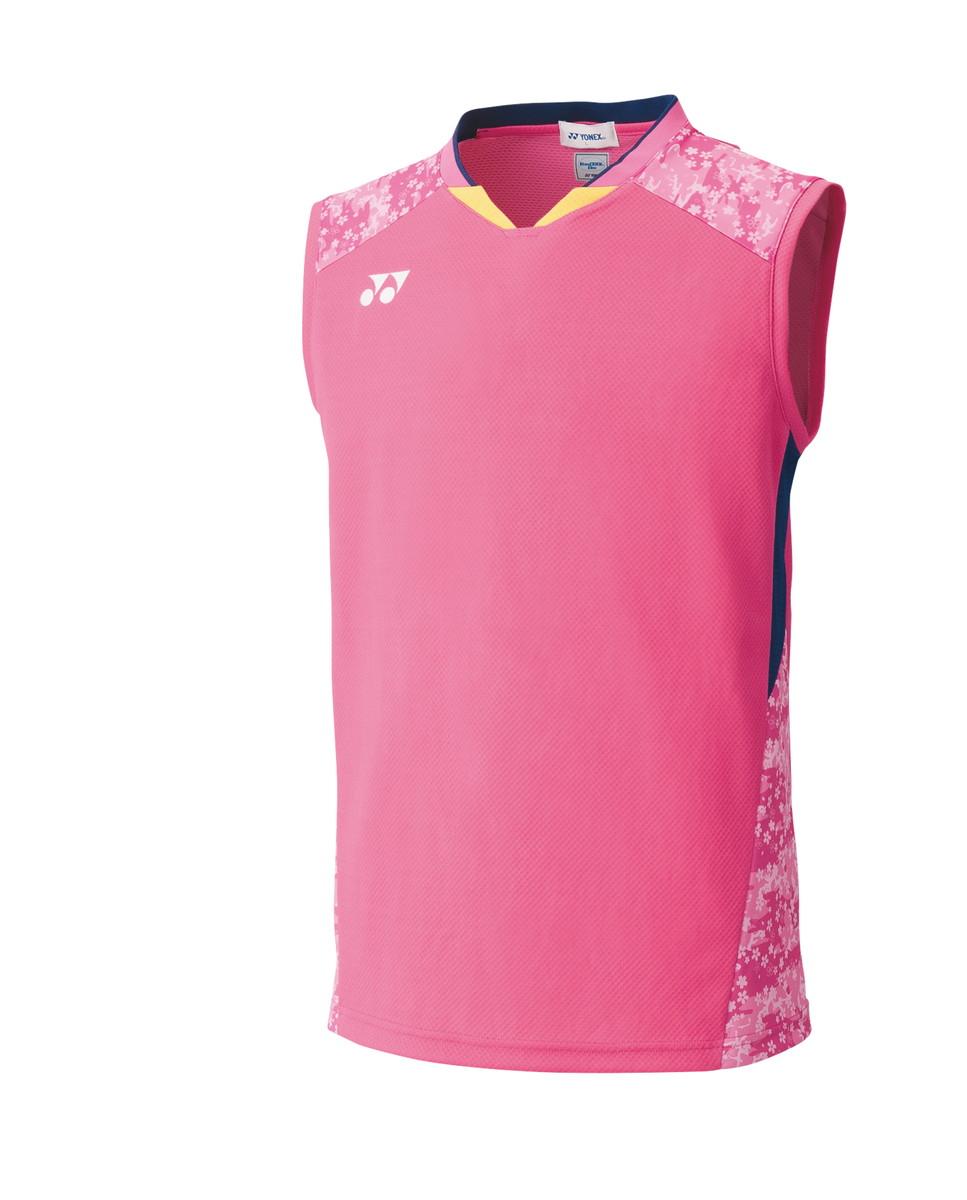 YONEX バドミントン ノースリーブ ピンク 新品 ヨネックス ノースリーブ メンズ ゲームシャツ Sサイズ