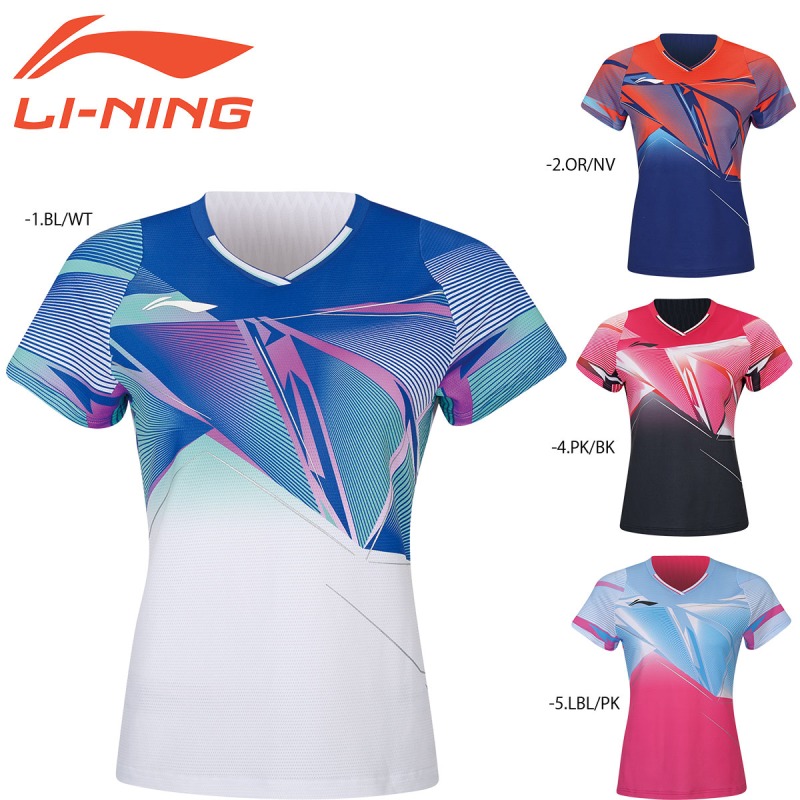 LI-NING AAYS130 ゲームシャツ バドミントンウェア(レディス