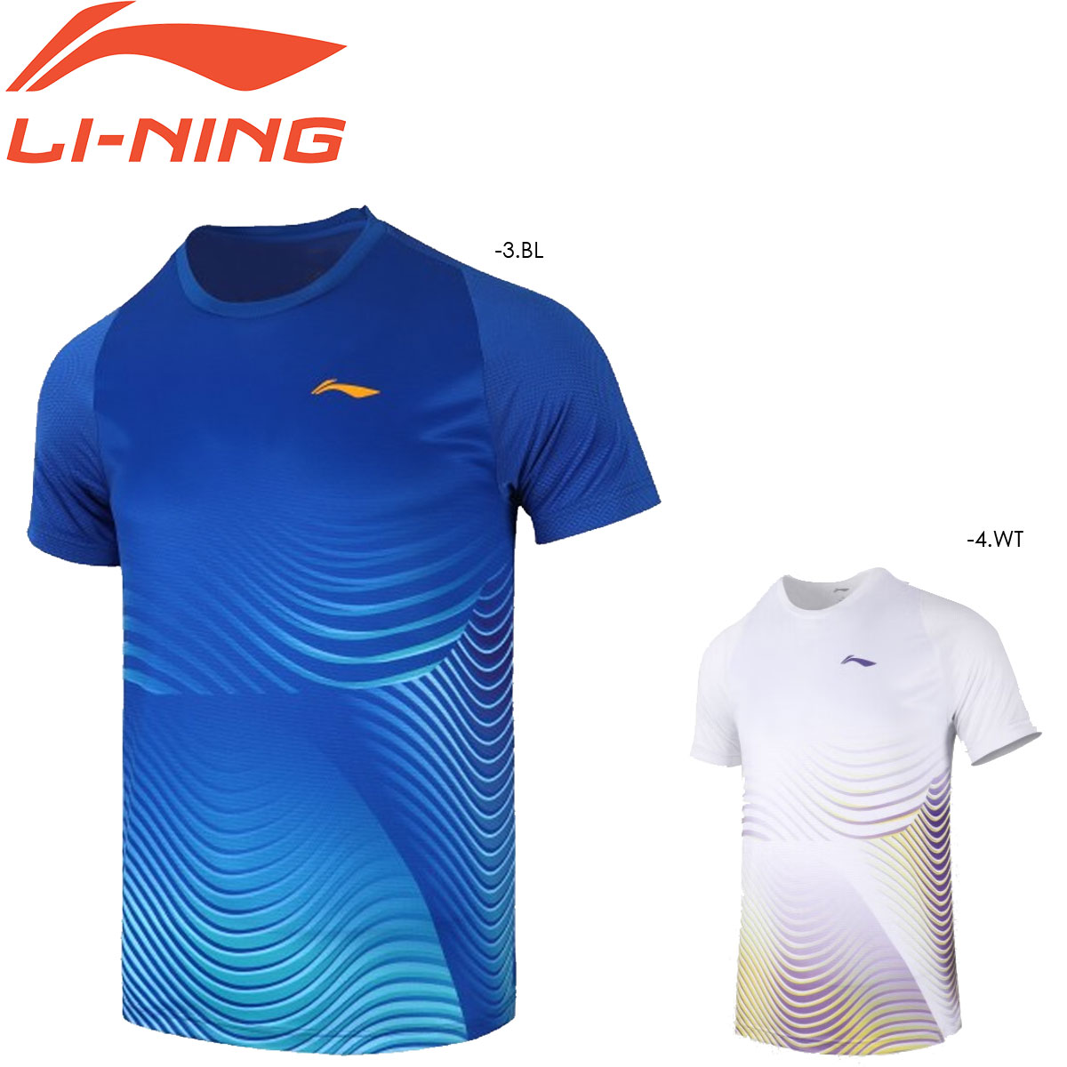 LI-NING バドミントン　ゲームシャツ　ライトブルー　XL 廃盤モデル AAYR196】 LI-NING ゲームシャツ バドミントンウェア(レディース