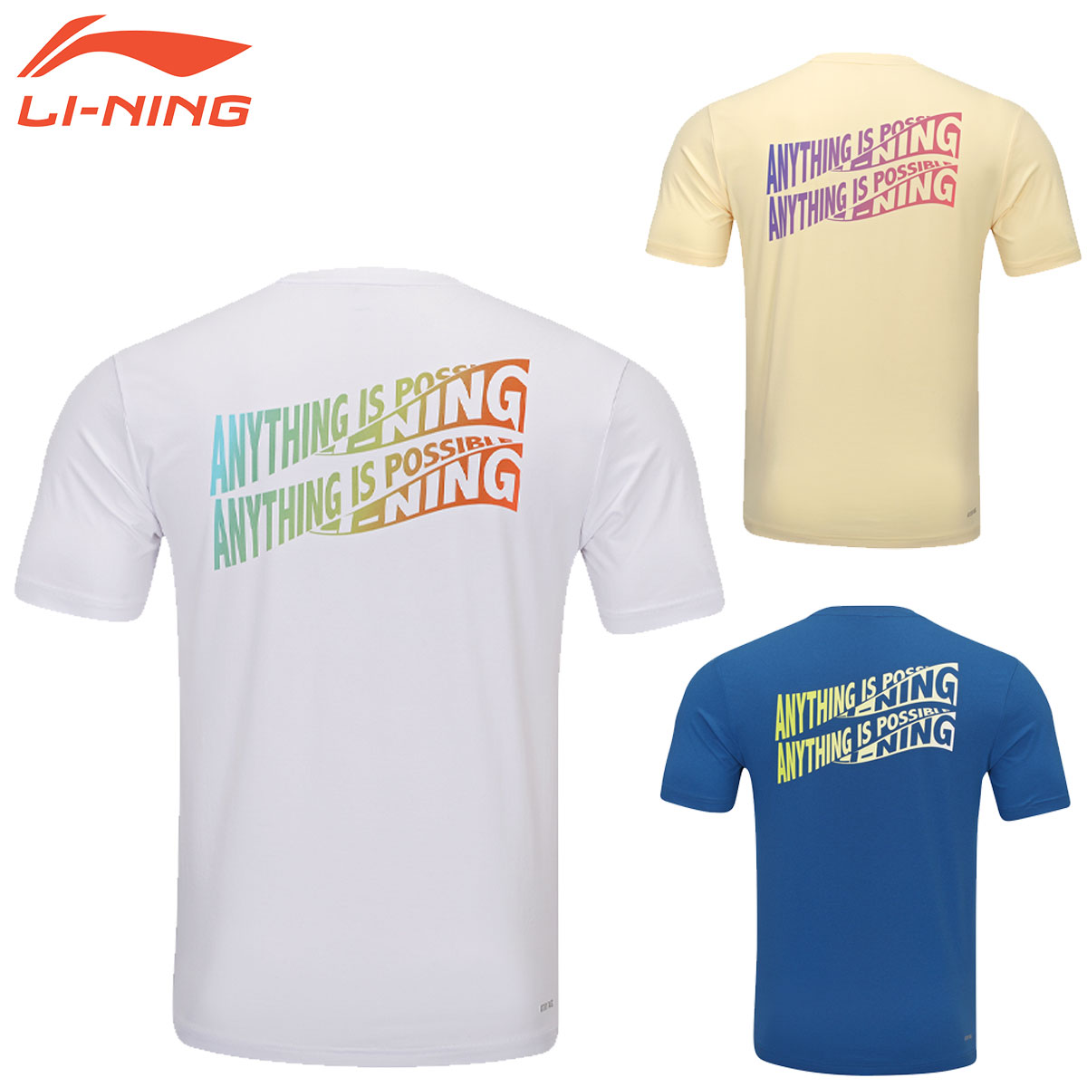 LI-NING AHST359 トレーニングTシャツ バドミントンウェア(ユニ/メンズ