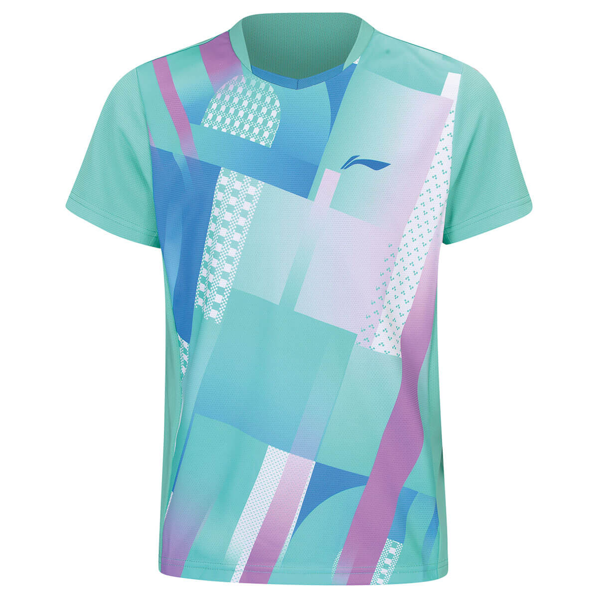 LI-NING バドミントン　ゲームシャツ　Oサイズ　白黒セット LI-NING AATN026 ゲームシャツ＋ハーフパンツセット(ジュニア