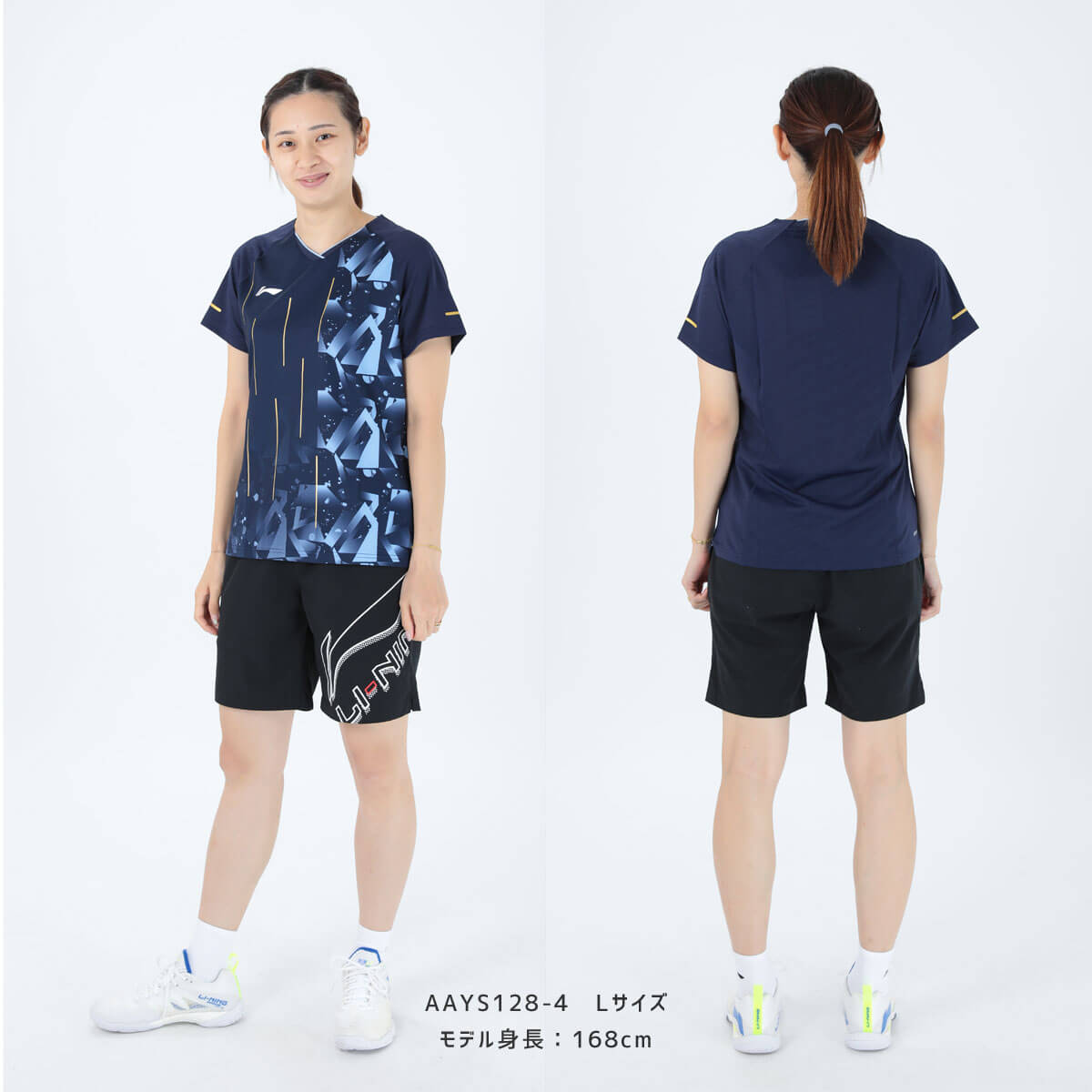 LI-NING バドミントン　ゲームシャツ　Oサイズ　白黒セット 000000001076_1_2L08pgT.jpg