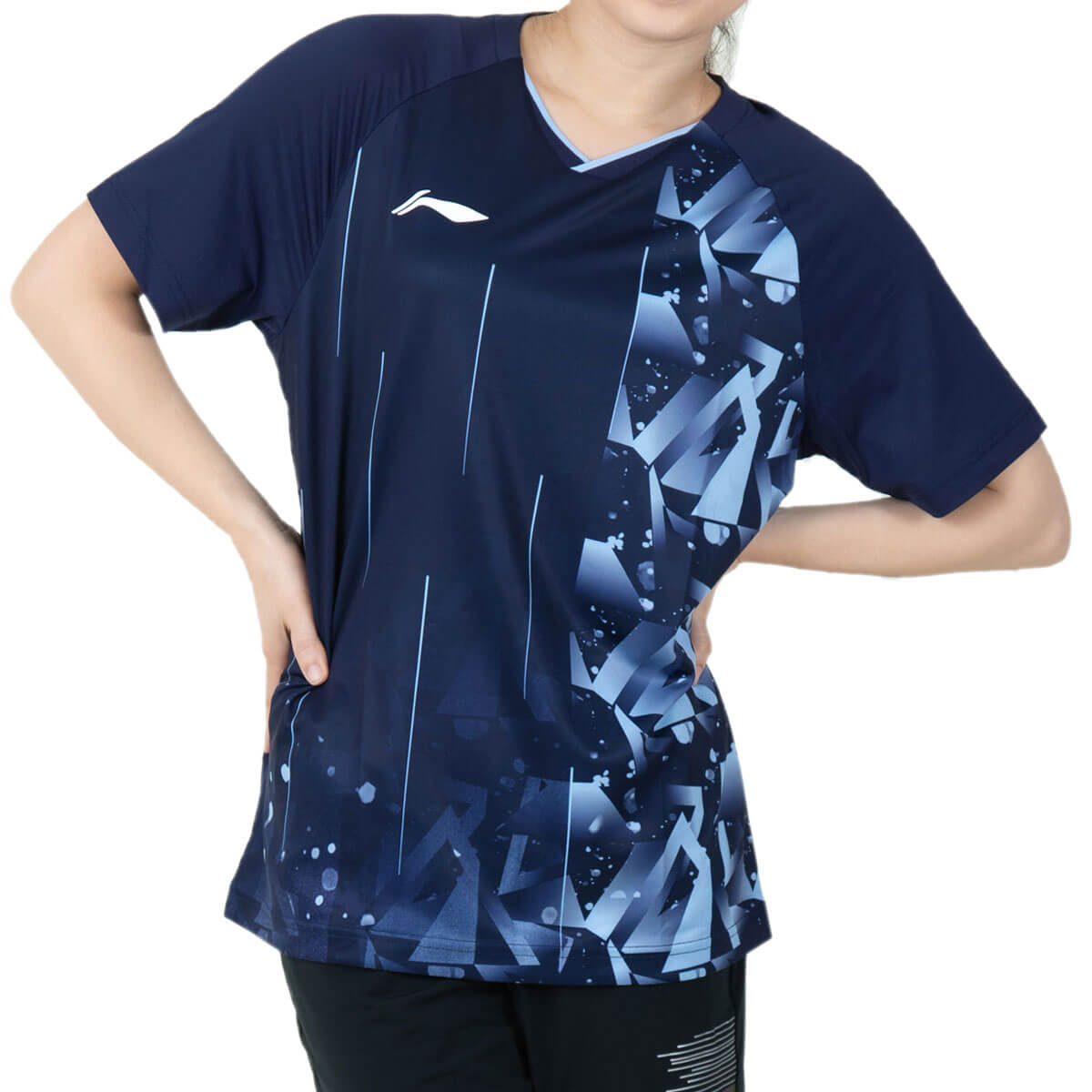 LI-NING AAYS239 ゲームシャツ バドミントンウェア(ユニ・メンズ