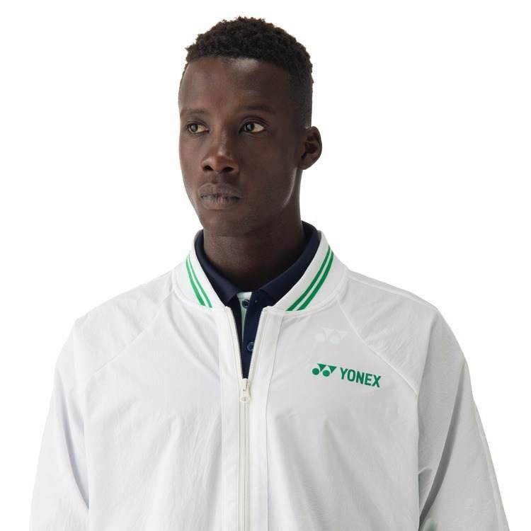 YONEX 花柄ジャージ ホワイト 未使用 YONEX 50156Y ユニウォームアップシャツ ウェア(ユニ・メンズ