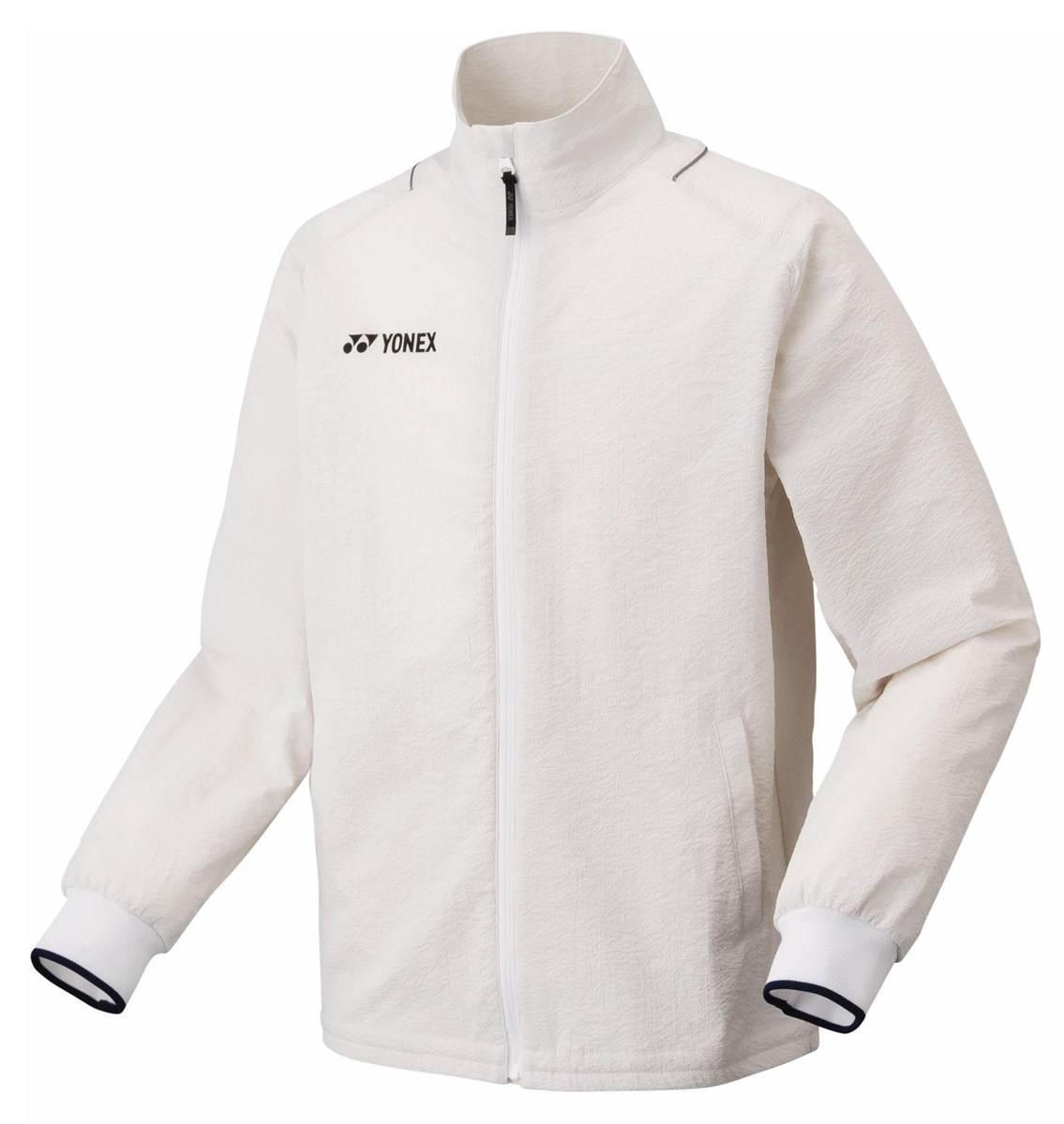 【未使用】YONEX/メンズウォームアップシャツ　ホワイト　L YONEX 50158Y ユニウォームアップシャツ ウェア(ユニ・メンズ