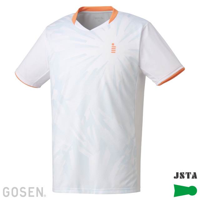 No.5000 GOSEN ゴーセン シャツ ホワイト M バドミントン テニス GOSEN（ゴーセン） ユニゲームシャツ T2542 ユニセックス 2025AW