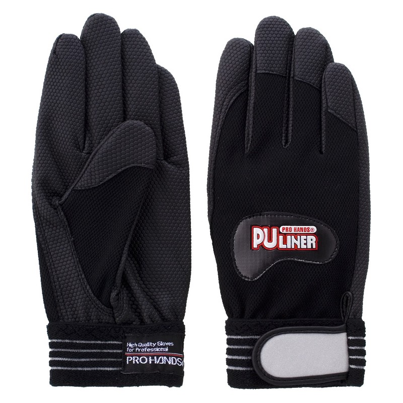 PU PUライナー アルファ ブラック S ワークサポート 保護具 手袋 合成 人工皮革