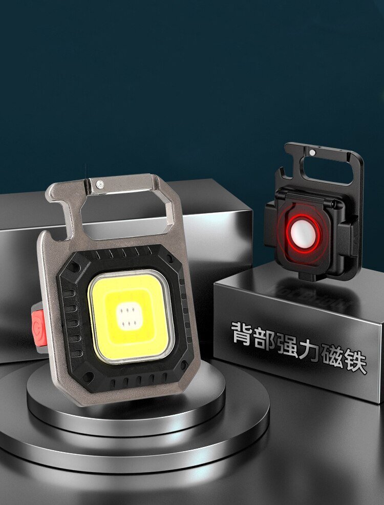 多機能 ミニ懐中電灯 強力な磁気吸収 ポータブル 高輝度 キャンプ 7モード照明 軽量 栓抜き アウトドア 急速充電 w5130