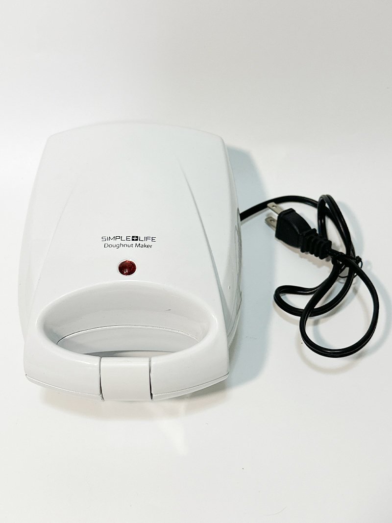 SIMPLE＋LIFE ドーナツメーカー ホワイト ミニ 小型 調理器 スイーツ お菓子 スイーツ 家庭用 油で揚げない 調理家電