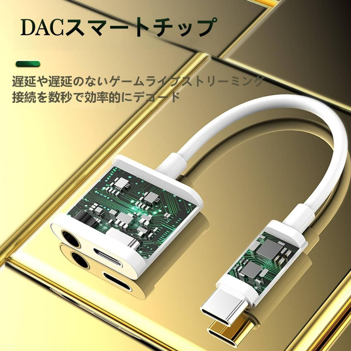 iPhone イヤホン 変換 アダプター 2点セット ライトニング 3.5MM USB-C ケーブル オーディオ タイプC 充電 DAC 通話 音楽