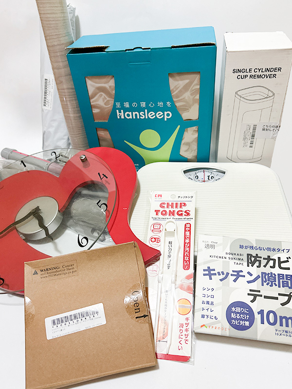 生活用品 まとめ売り 掛け時計 カーテン カールヘアアイロン 体重計 乾燥マット 壁紙