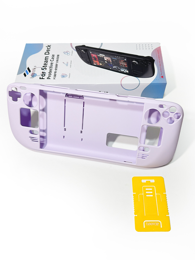 Steam Deck用 耐衝撃保護ケース スタンド ゲーム シリコン 人間工学設計 ヘッドフォン/ケーブル/ボタン対応 軽量