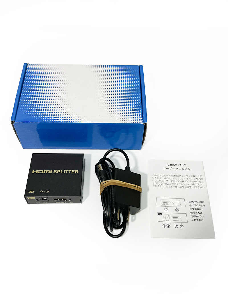 HDMI 分配器 スプリッター 同時出力 1入力2出力 4K 3D HDCP PC/PS4/DVDプレーヤーなど 動作確認済