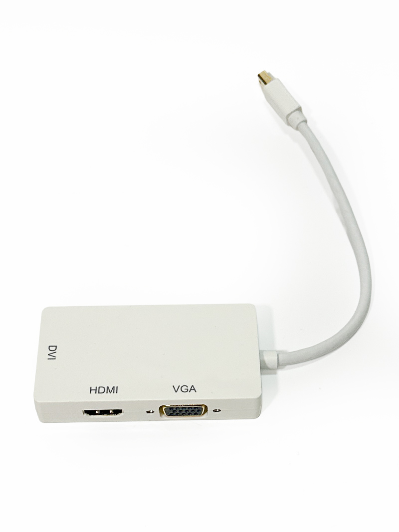 Mini DisplayPort to VGA/DVI/HDMI 変換アダプター 最大1920×1200＠60Hz出力対応