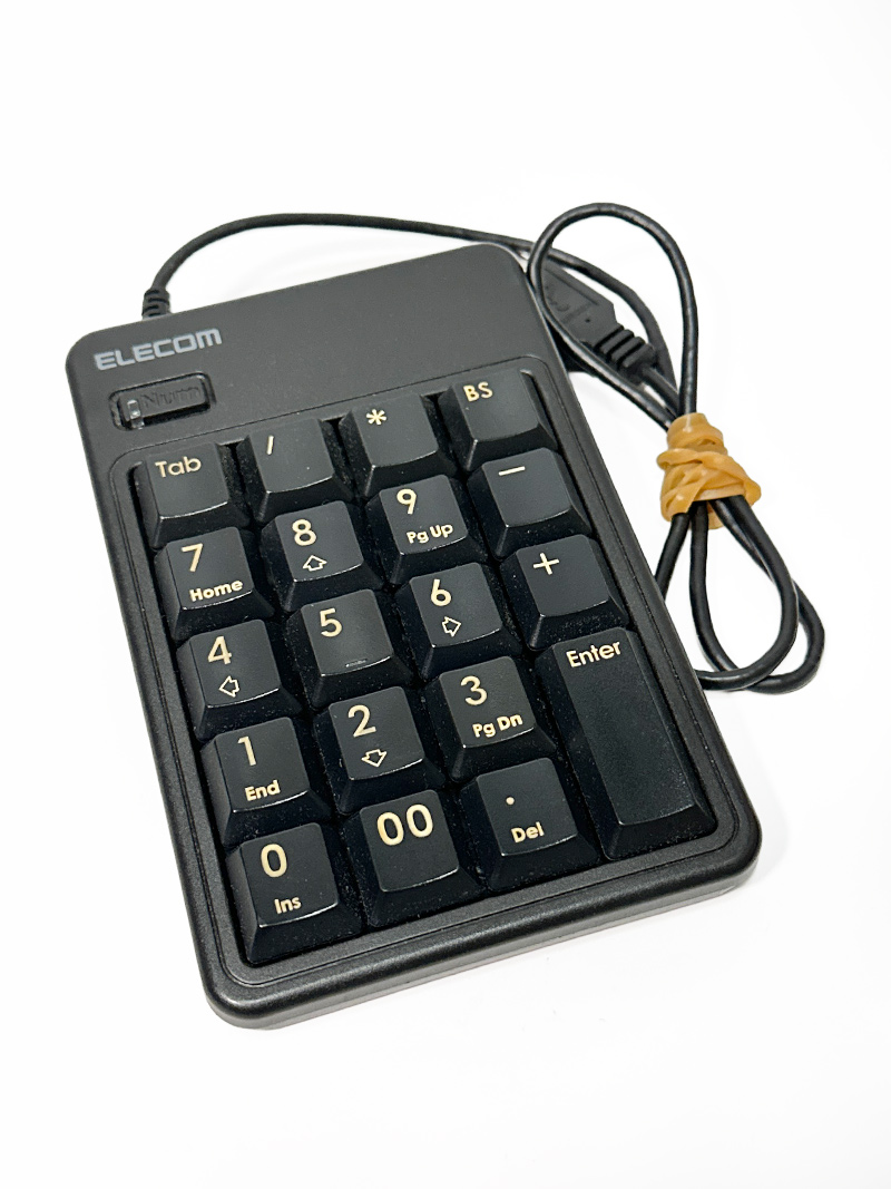 エレコム Elecom USB テンキーボード TK-TCM009BK Tab/Backspace/Numlock付き 動作確認済