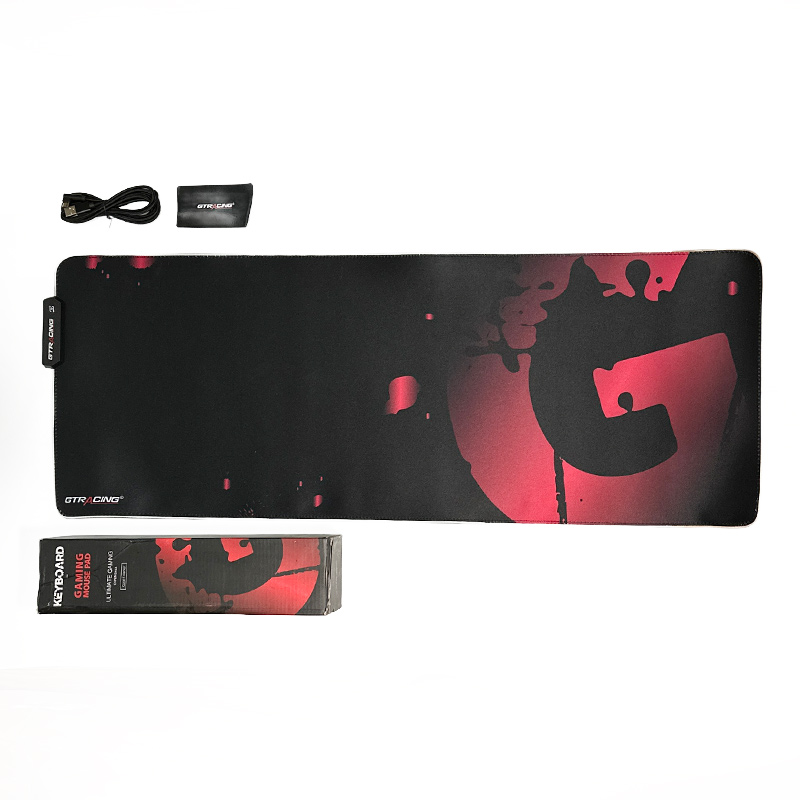 GTRACING ゲーミング マウスパッド キーボードパッド 大型 光る PC パソコン RGB 防水 滑らない 30×80cm