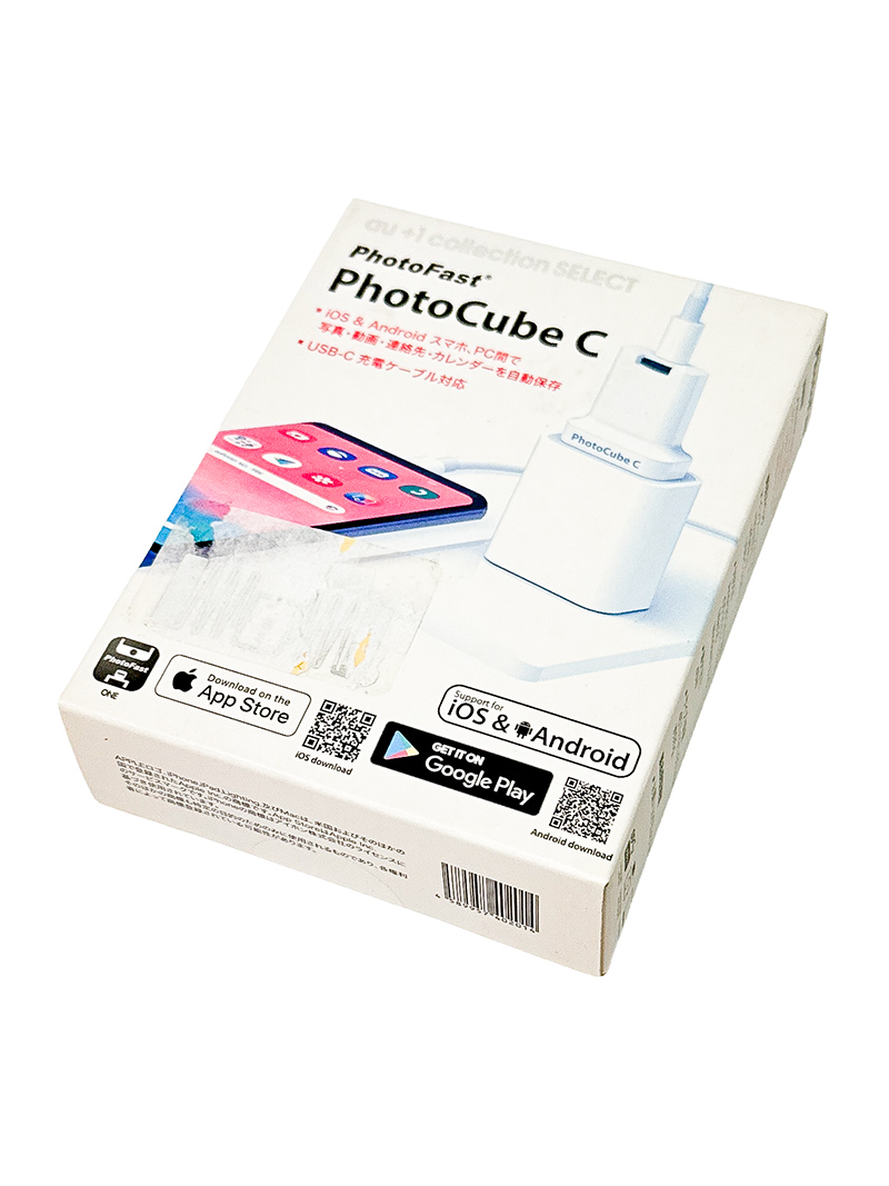 PhotoFast au Photo Cube C iOS＆Android 写真・動画・連絡先・カレンダーを自動保存 新品未開封品