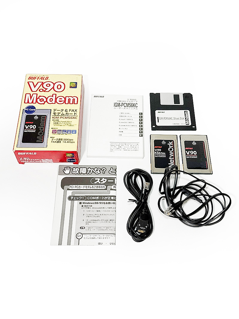 BUFFALLO バッファロー  V.90 対応 56Kbps PC Cardスロット用アナログモデム IGM-PCM56KC