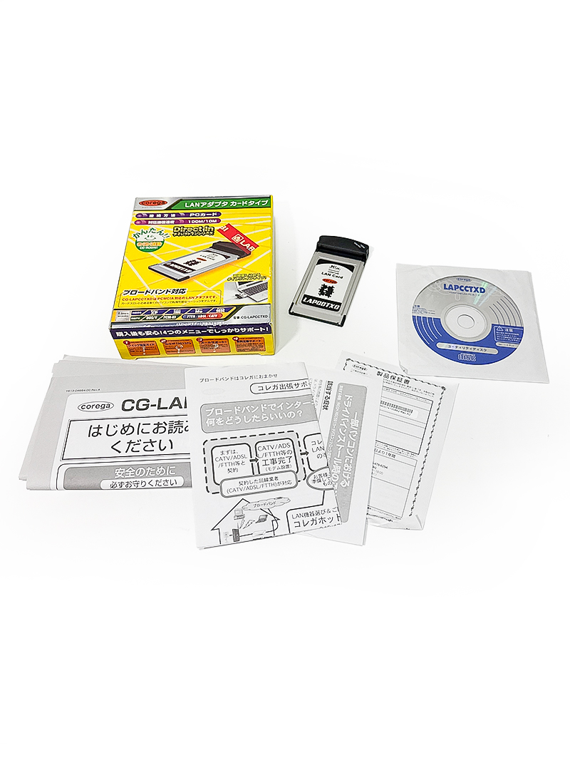 コレガ COREGA 100/10M LAN PCカード PCカードスロット用LANアダプター CG-LAPCCTXD 動作未確認