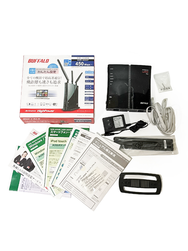 バッファロー エアステーション ハイパワー Giga 11n 450Mbps AOSS2対応 無線LAN親機 WZR-450HP