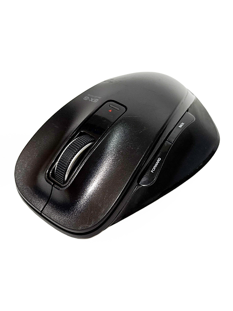 エレコム 5ボタン ワイヤレス BlueLED マウス EX-G 握りやすさを実現 M-XG1DBBK 動作品