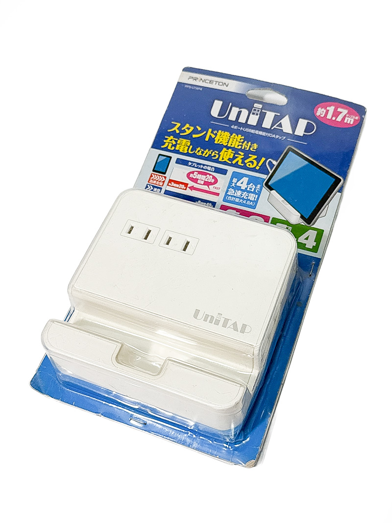 プリンストン USB4ポート AC2ポート USB給電機能付き OAタップ Unitap PPS-UTAP4 新品