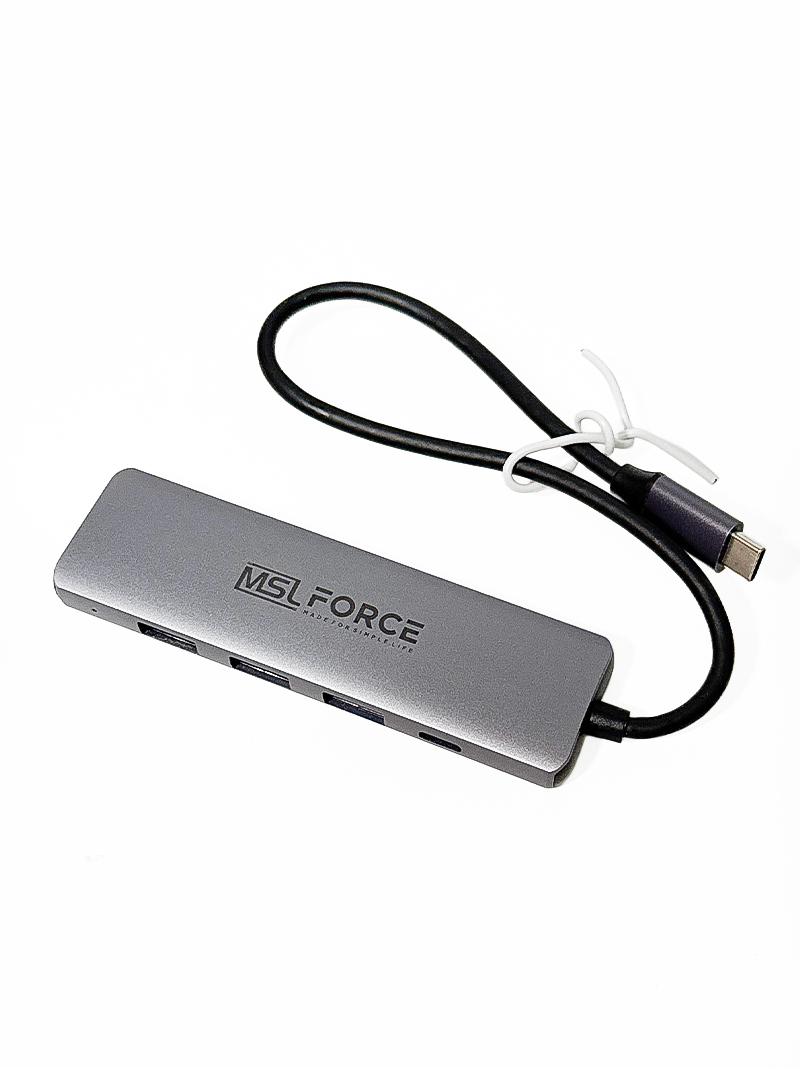 MSL FORCE USB-C 5in1 多機能ハブ 5Gbps USB3.0/2.0 4K@30Hz 急速充電 HDMI 動作品