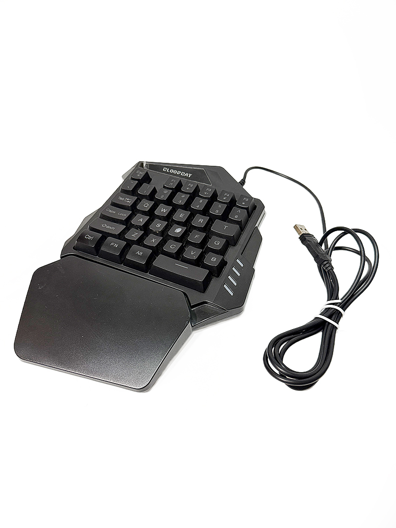 片手キーボード ゲーミングキーボード 片手 メカニカルタッチ LEDバックライト usb 有線 35キー 左手用 動作品