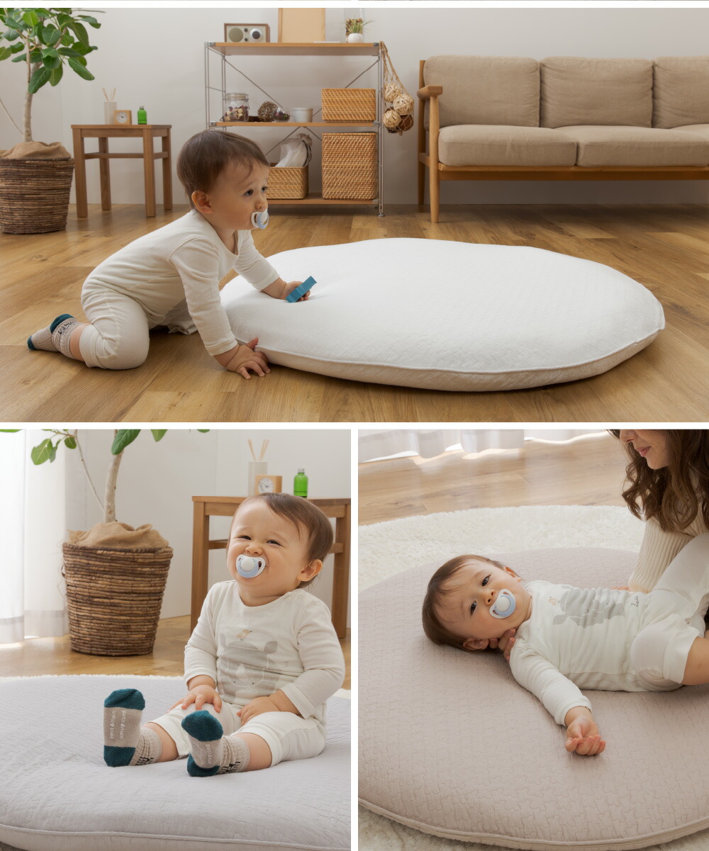 Mofua イブル くすみ系おしゃれなラウンド型ベビーマット 直径100cm 赤ちゃん かわいい シンプル ホワイト 白 ブラウン グレー 洗える ごろ寝マット ベビーマット ベッド マットレス Hagihara Furniture Mofua イブル くすみ系おしゃれなラウンド型ベビーマット 直径100cm 赤ちゃん かわいい シンプル ホワイト 白 ブラウン グレー 洗える ごろ寝マット ベビーマット ベッド マットレス Hagihara Furniture