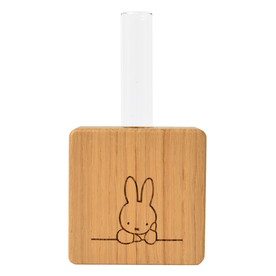 花瓶 一輪挿し 試験管 フラワーベース 小さい 木製 シンプル おしゃれ ミッフィーグッズ インテリア 玄関 置物 リビング 北欧 雑貨 小物 ギフト プレゼント 1輪挿し 生け花 花 ドライフラワー ウッド 四角 丸 天然木 miffy ブラウン 茶色 動物 うさぎ ウサギ