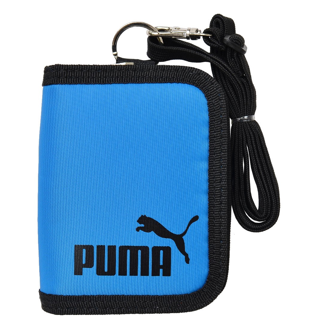 財布 プーマ PUMA 二つ折りウォレット ストラップ付き 斜めがけ 首掛け 紐付き PM242 小学生 二つ折り財布 バリバリ財布 面テープ マジックテープ キッズ ジュニア スポーツブランド こども こども用 子供 カード入 ファスナー サッカー フットサル おしゃれ かっこいい