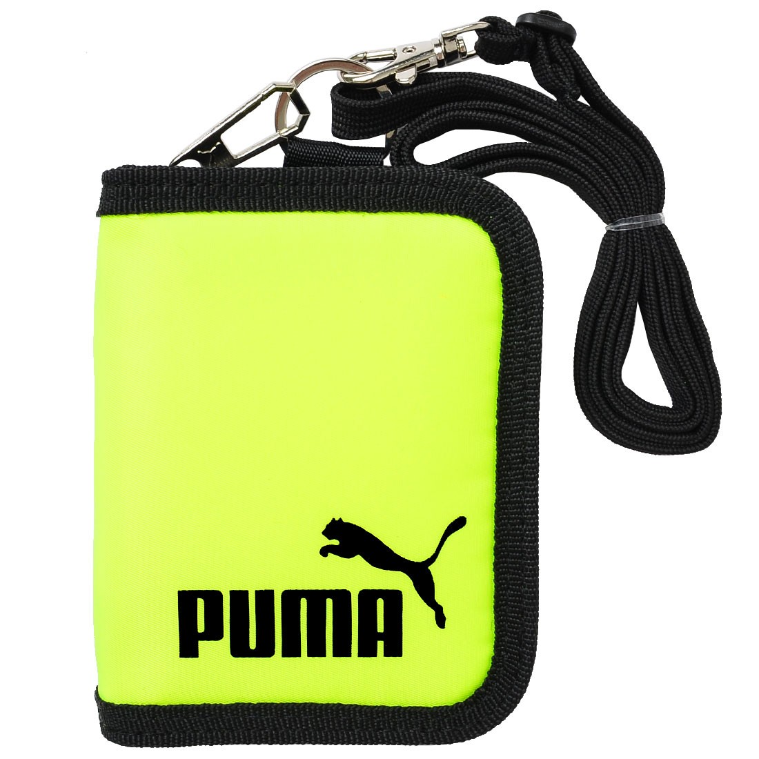 財布 プーマ PUMA 二つ折りウォレット ストラップ付き 斜めがけ 首掛け 紐付き PM242 小学生 二つ折り財布 バリバリ財布 面テープ マジックテープ キッズ ジュニア スポーツブランド こども こども用 子供 カード入 ファスナー サッカー フットサル おしゃれ かっこいい