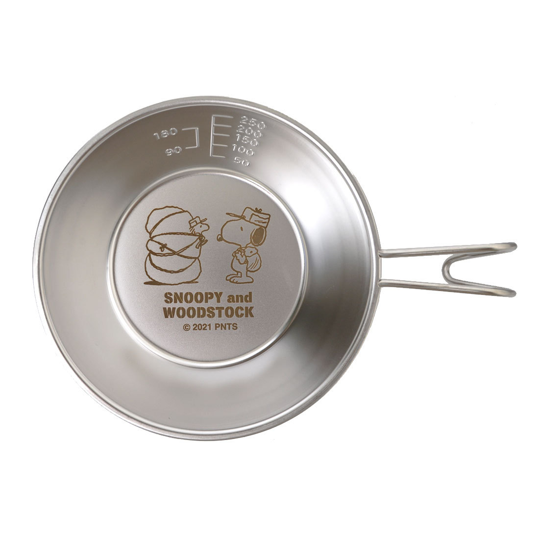 シェラカップ アウトドア ステンレス 日本製 スヌーピー かわいい おしゃれ シンプル 軽量 目盛り付き キャンプ マグ コップ 料理器具 バーベキュー 食器 BBQ 登山 テーブルウェア キャンプ用品 割れない SNOOPY PEANUTS