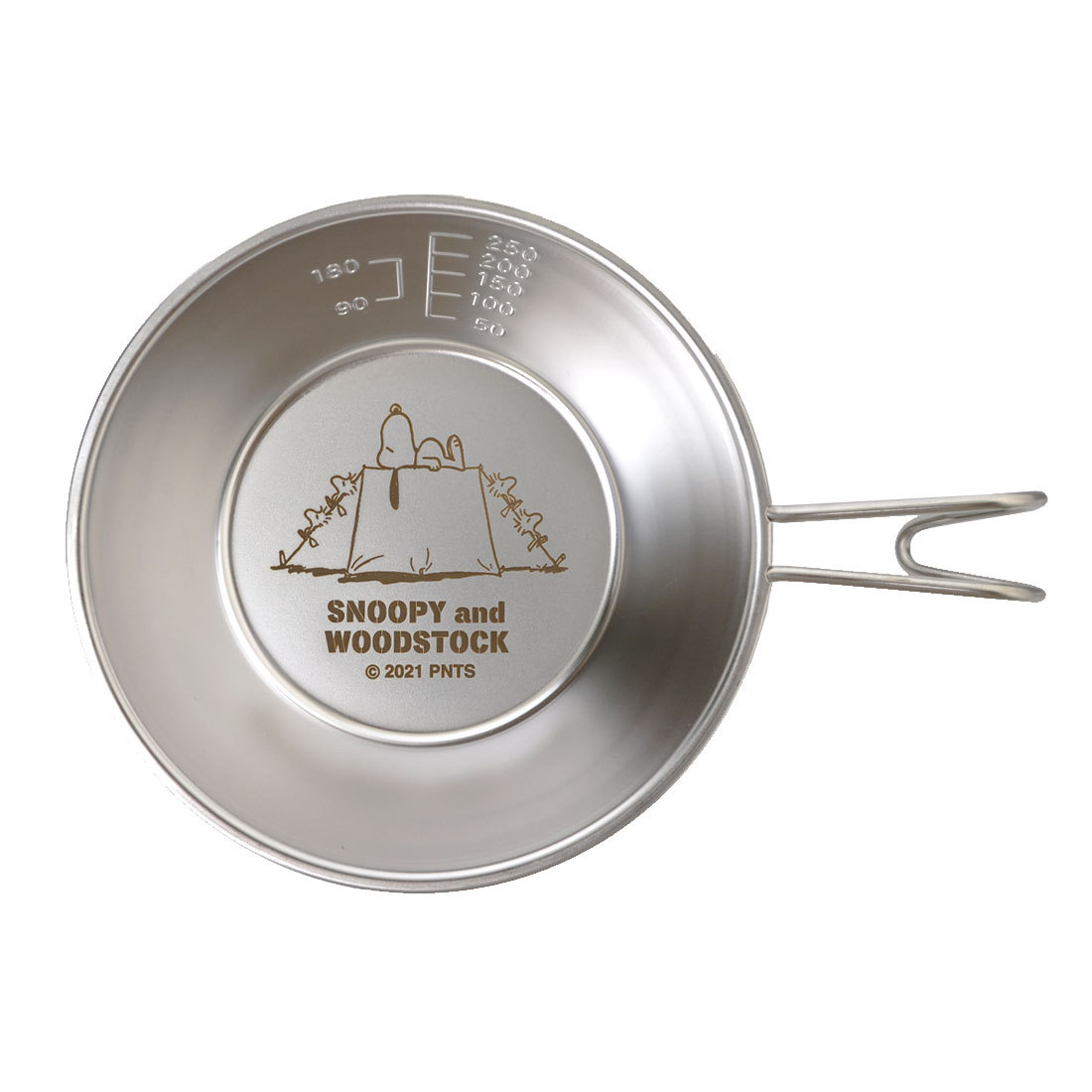 シェラカップ アウトドア ステンレス 日本製 スヌーピー かわいい おしゃれ シンプル 軽量 目盛り付き キャンプ マグ コップ 料理器具 バーベキュー 食器 BBQ 登山 テーブルウェア キャンプ用品 割れない SNOOPY PEANUTS