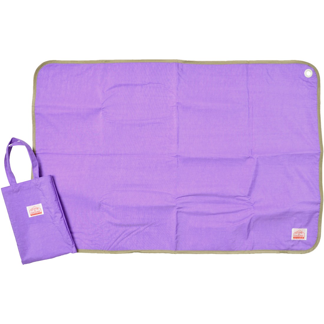 レジャーシート おしゃれ 一人用 厚手 コンパクト ピクニックシート Ocean&Ground オーシャンアンドグラウンド アウトドア ピクニック マット 敷物 ミニトート付き 折りたためる 子供 キッズ 遠足 お花見 運動会 1人用 大人 シンプル 無地 かわいい ブランド