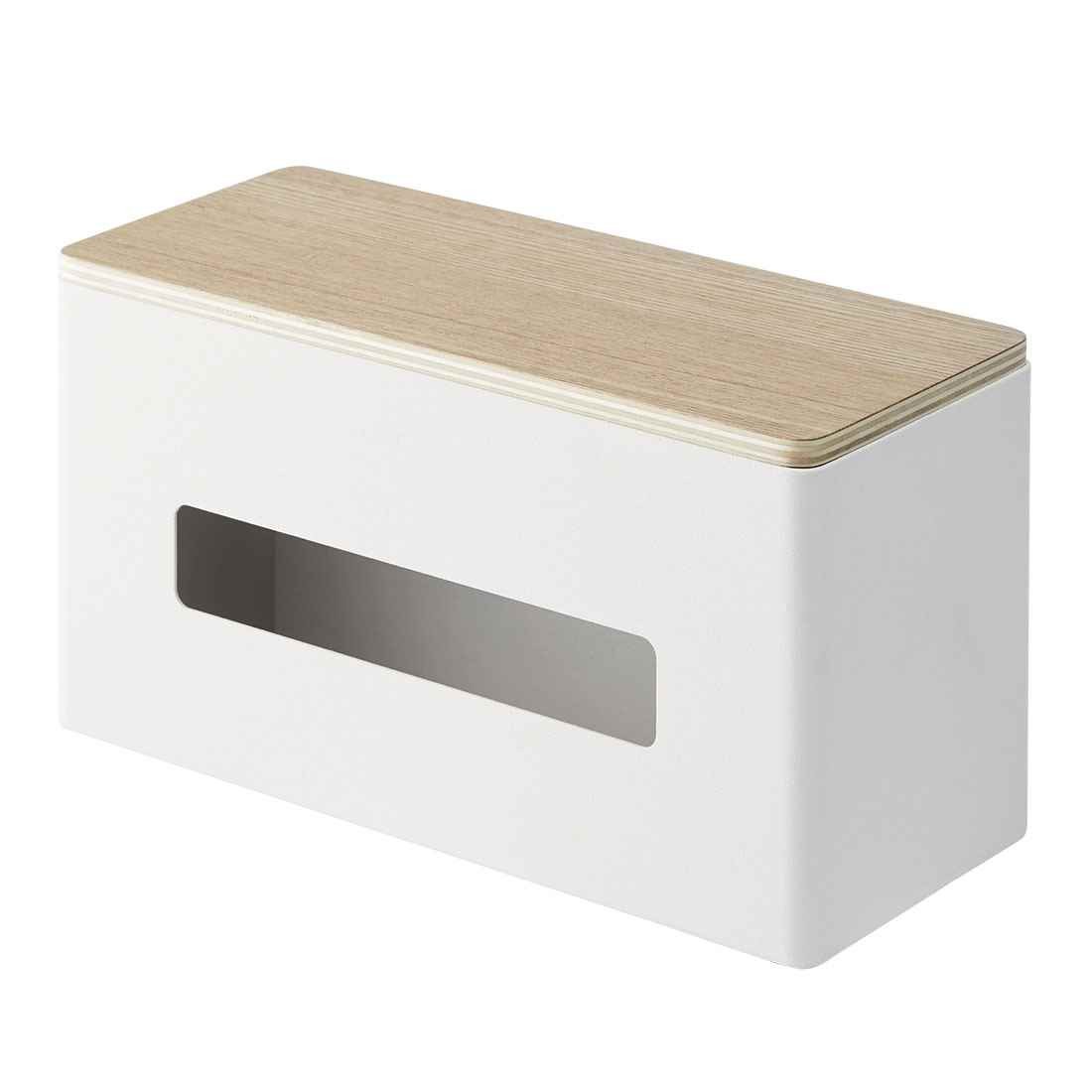 ペーパータオルホルダー おしゃれ ティッシュケース シンプル ティッシュボックス RIN リン 両面 山崎実業 yamazaki 蓋付き フタ付き ティッシュペーパー キッチン 洗面所 台所 リビング ダイニング スチール ブラック ホワイト 生活雑貨 インテリア 無地 ギフト 4765 4766