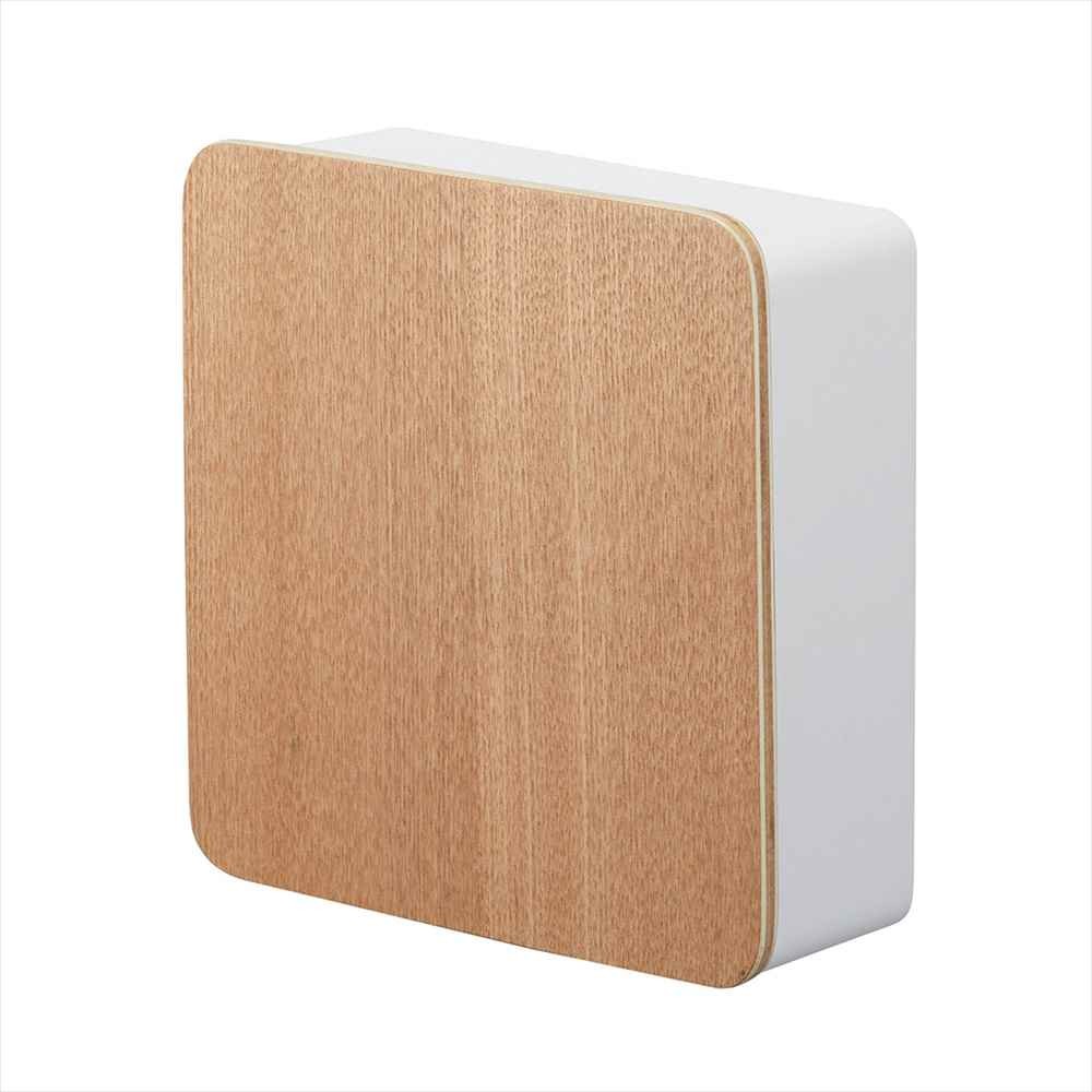 キーフック キーボックス カギ 鍵 RIN リン 4801 4802 キーキャビネット 収納 マグネット ナチュラル 北欧 シンプル スクエア ブラウン 木 オシャレ フック付き マグネット付き 磁石 鍵置き 鍵掛け 玄関 入口 キーケース 壁掛け スチール キーハンガー インテリア雑貨