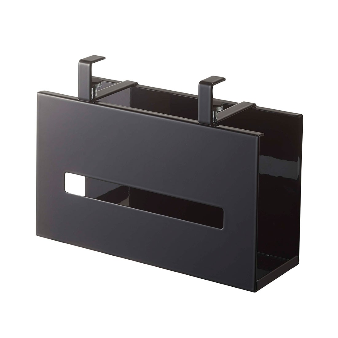 ティッシュボックス ホルダー ティッシュケース ホルダー タワー 山崎実業 洗面戸棚下ペーパーボックスホルダー tower 吊り下げ 浮かせる ケース ティッシュ 収納 洗面所 固定 yamazaki 5010 5011 壁掛け 戸棚下 キッチン 収納 シンプル おしゃれ ブラック ホワイト 黒 白