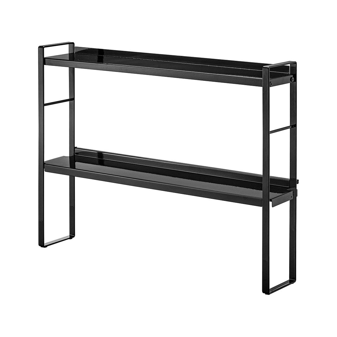 コンロ奥隙間ラック 2段 タワー 山崎実業 tower コンロラック コンロ 隙間 収納 キッチンラック スパイスラック 5221 5222 おしゃれ シンプル スタイリッシュ ブラック ホワイト コンロ周り 汚れ防止 ラックガード 便利 隙間収納 台 ラック 調味料置き 黒 白